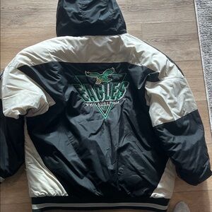 Vintage and Rare Philadelphia Eagles LOGO 7 Black and Gray Jacket